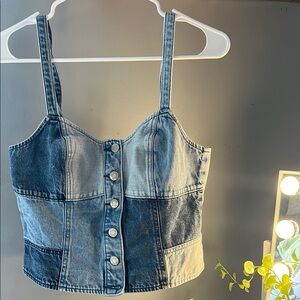 Gap Denim Button-Up Top